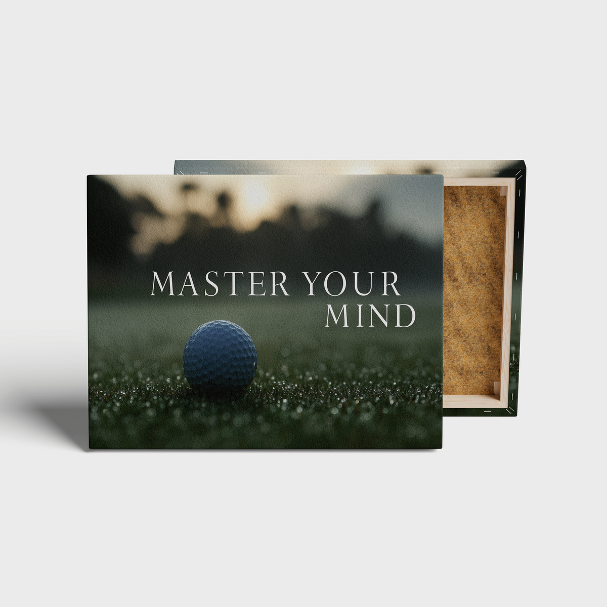 Master Your Mind Golf Wall Art canvas print, front view with gallery-wrapped edge