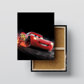 Red Racing Car Wall Art canvas print, front view with gallery-wrapped edge