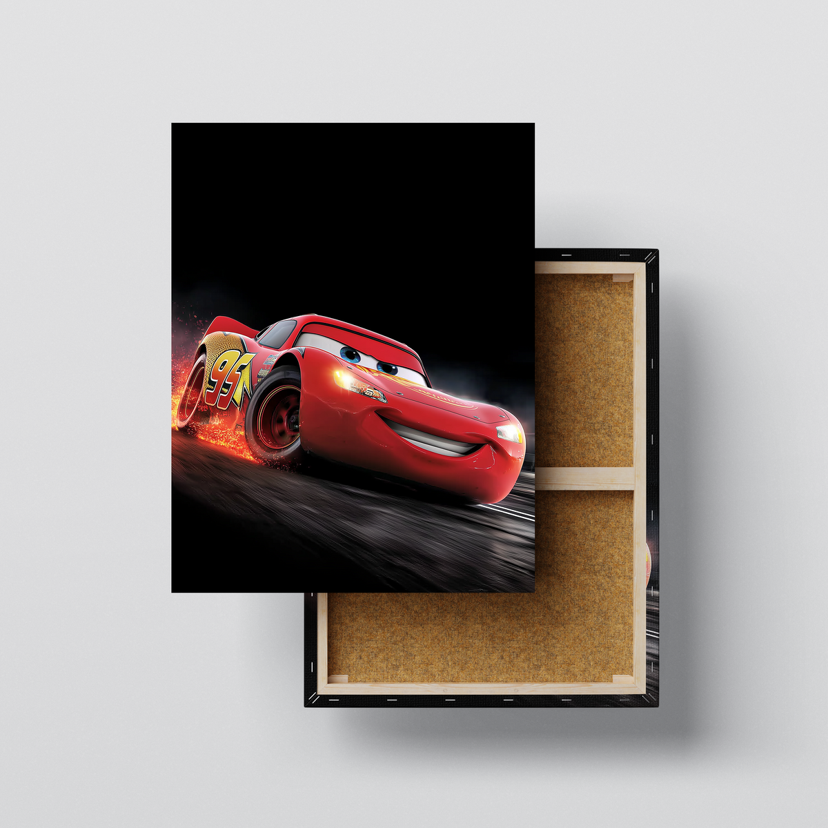 Red Racing Car Wall Art canvas print, front view with gallery-wrapped edge