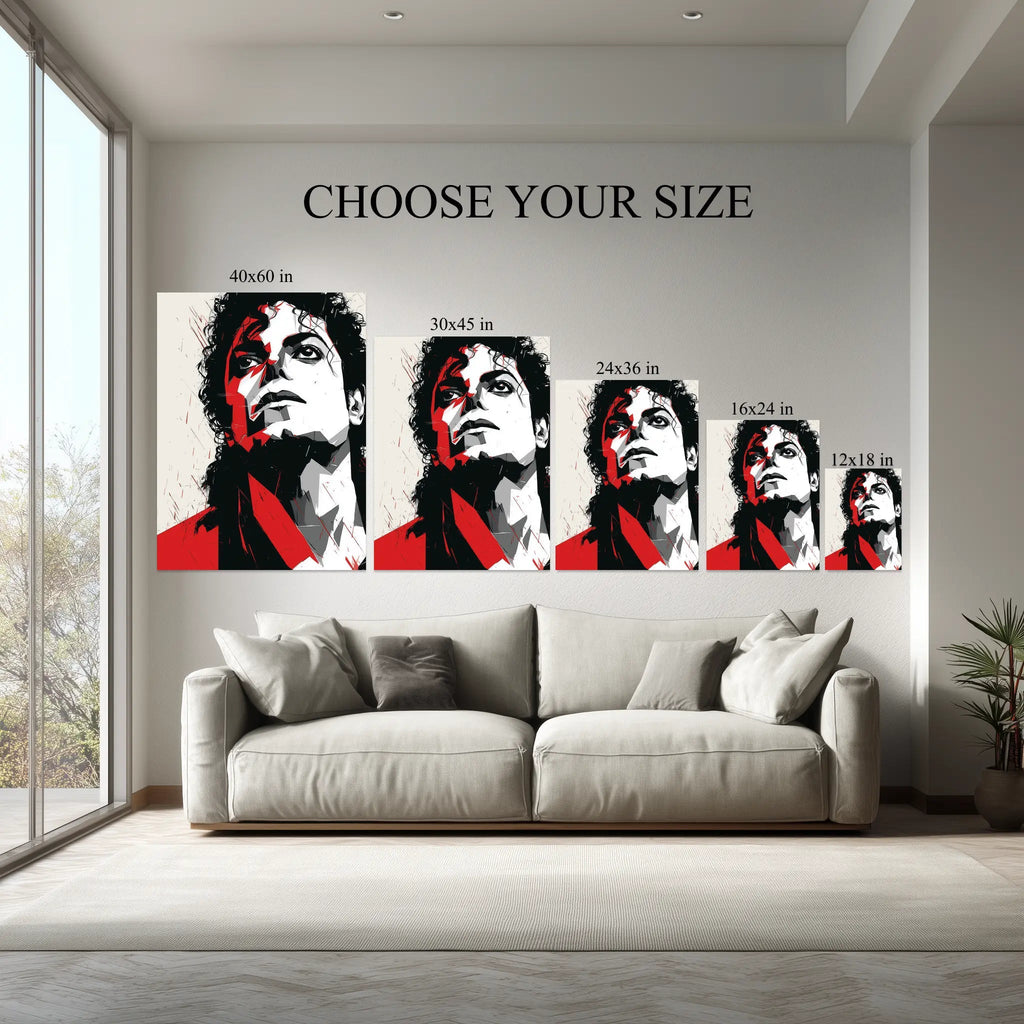 1.5 inch deep stretched canvas edge detail, Pop Art Music Icon Wall Art