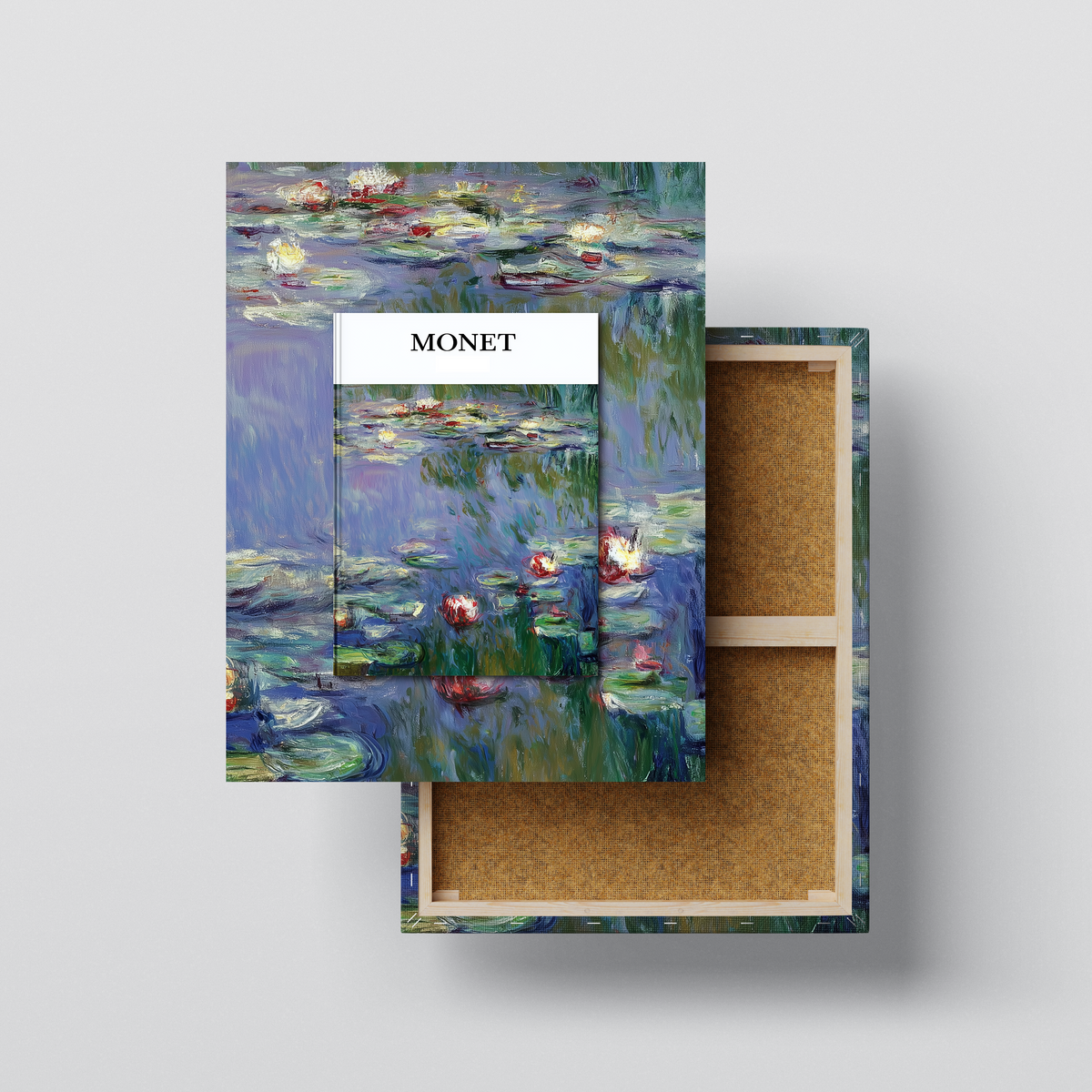 Monet Water Lilies Wall Art canvas print, front view with gallery-wrapped edge