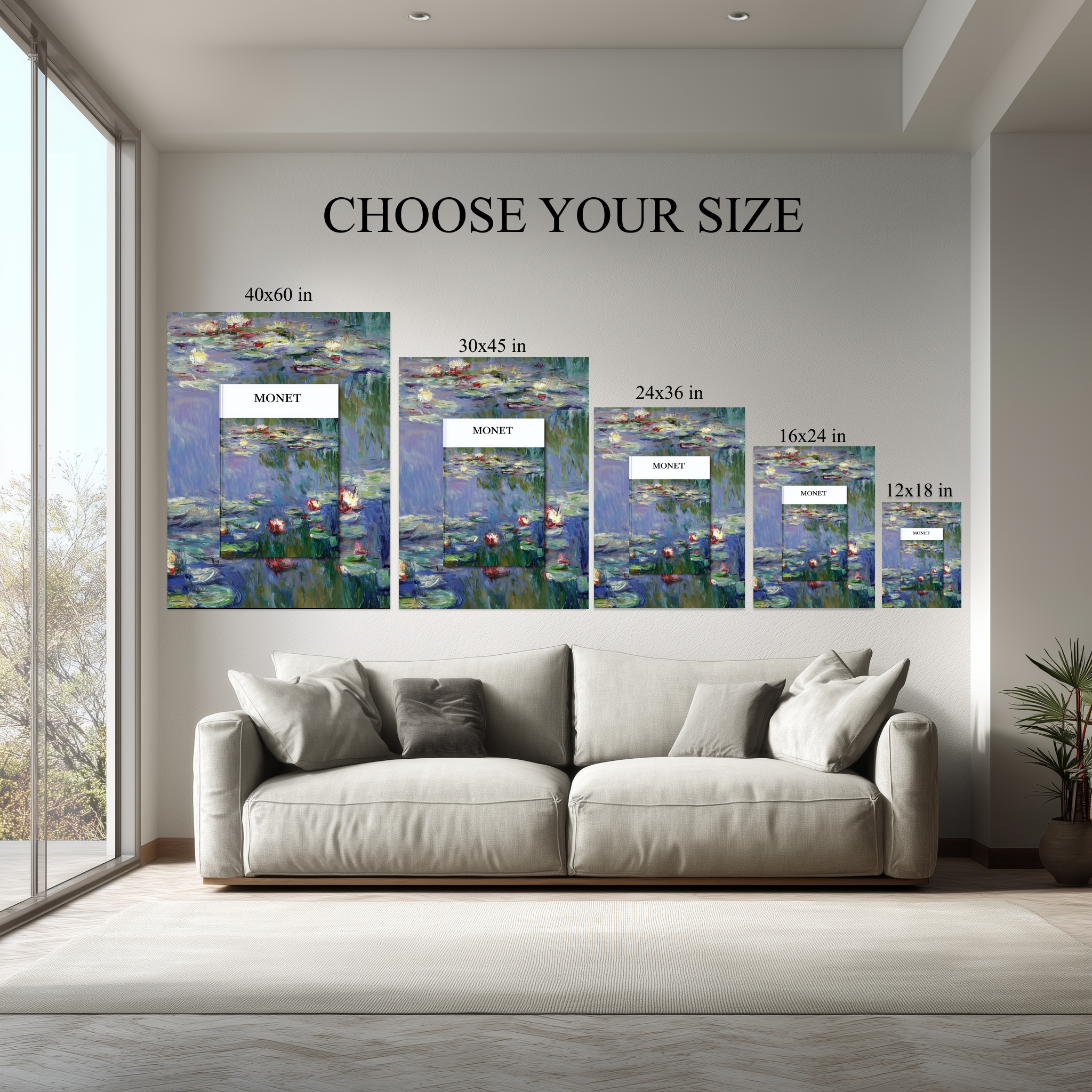 Monet Water Lilies Wall Art