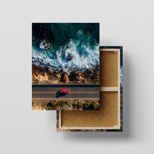 Coastal Road Trip Wall Art canvas print, front view with gallery-wrapped edge