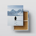 Lone Penguin canvas print, front view with gallery-wrapped edge